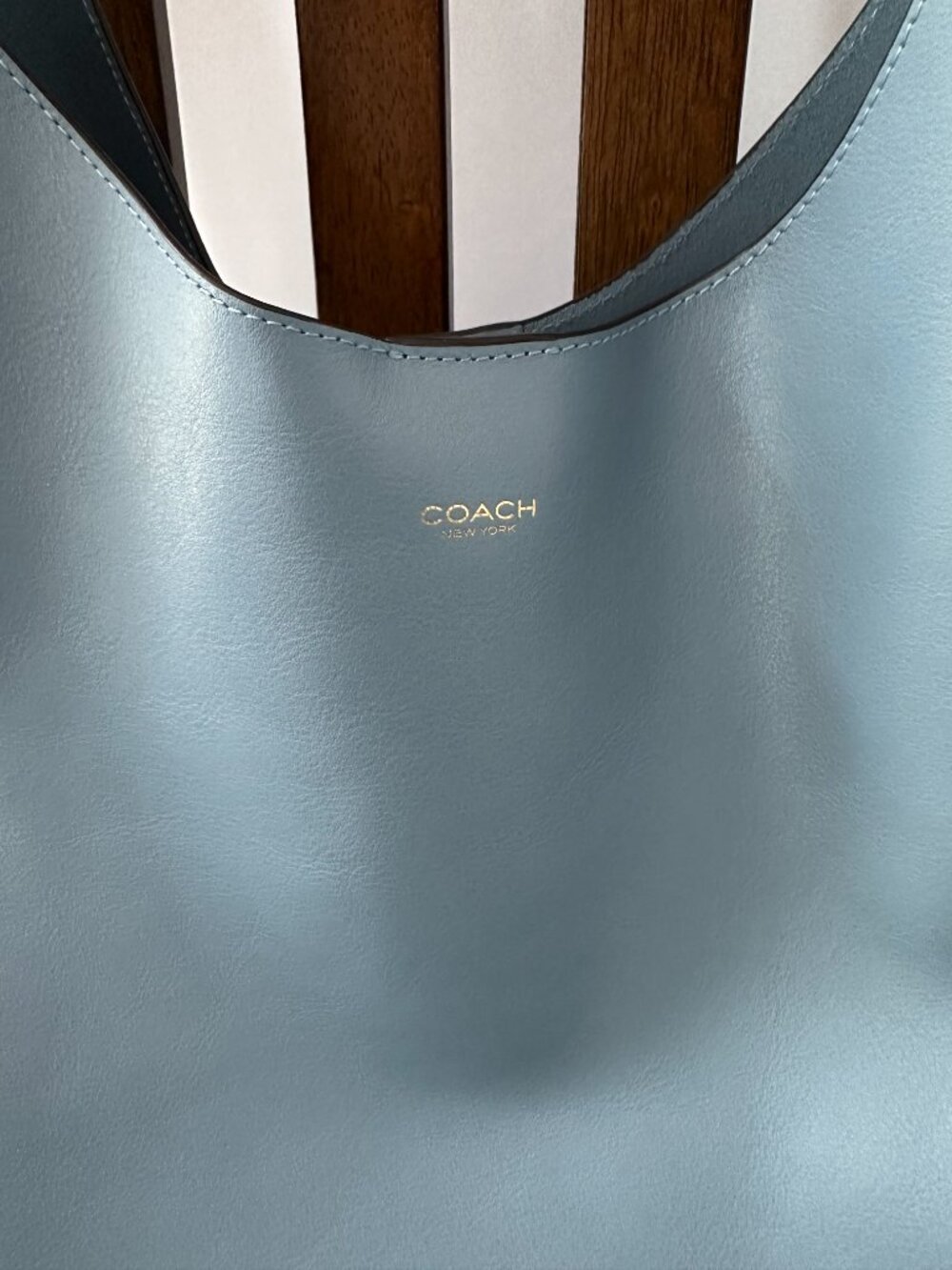 Coach Brooklyn S8 39 Bluebell Leather Shoulder Bag Style #M2480-CU044 *NWT* - Picture 2 of 11